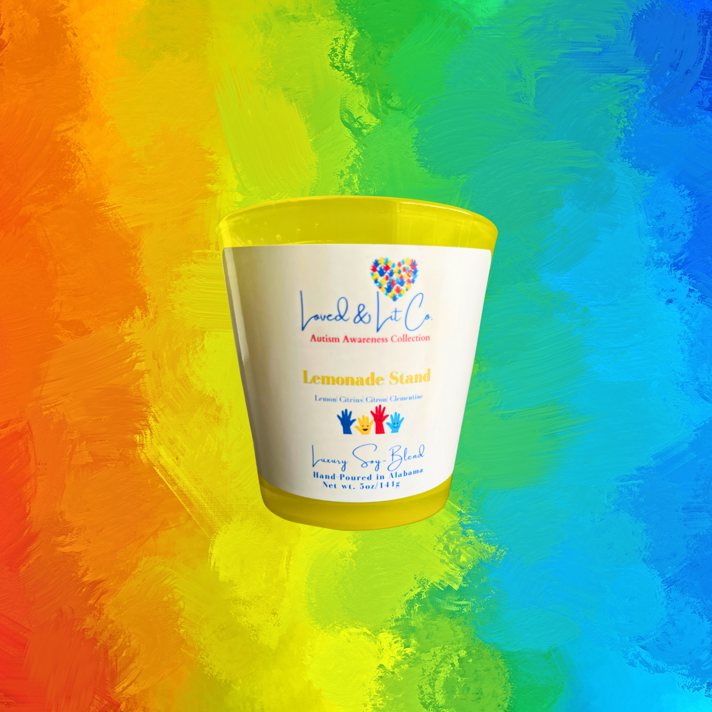 Lemonade Stand Autism Awareness Scented Candle