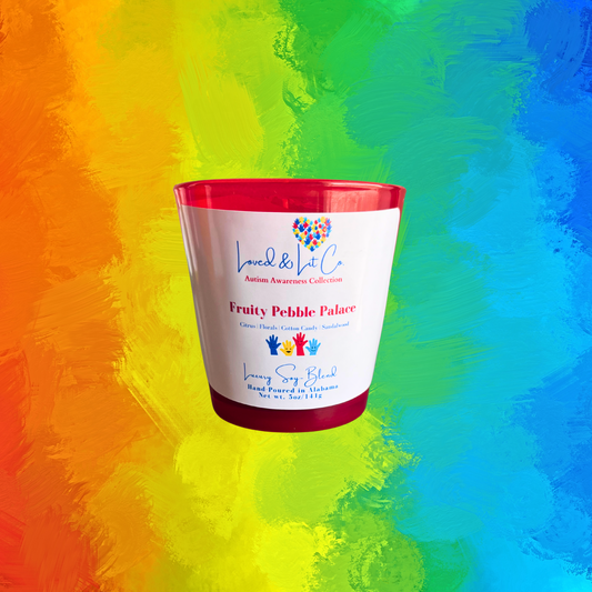 Fruity Pebble Palace Autism Awareness Scented Candle
