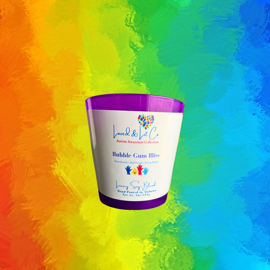 Bubble Gum Bliss Autism Awareness Scented Candle