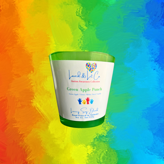 Green Apple Punch Autism Awareness Scented Candle