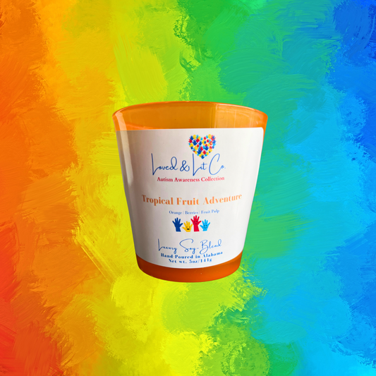 Tropical Fruit Adventure Autism Awareness Scented Candle
